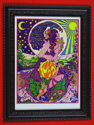 Psychedelic art, framed, Marijke Koger, authentic 5