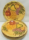 Style Eyes Baum Brothers Fruit Fiesta Pattern Dinner Plate  Fruit on Yellow