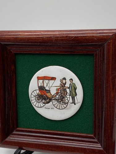 Vintage Bundle Of 8 MINIATURE ENAMELS Of Antique Cars MADE BY Z. IZYCKI Framed - Picture 2 of 12