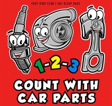 123 Count With Car Parts Numbers Book Baby Childrens Toddler Book