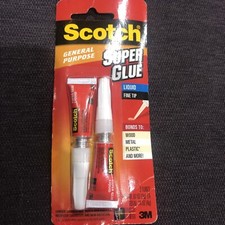 Scotch Super Glue Liquid 2/Pkg .07oz 051111025949