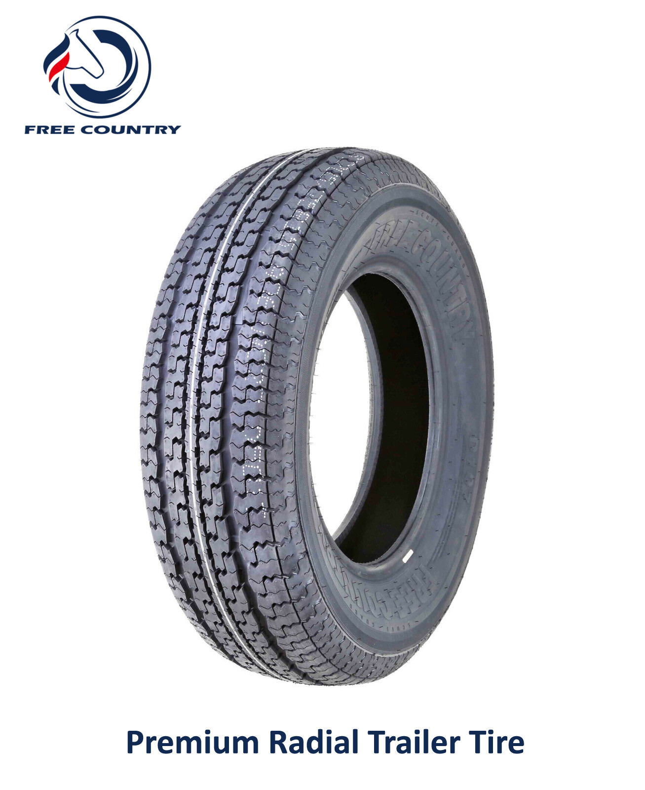 Set 4 FREE COUNTRY ST205/75R15 Trailer Tires 205 75 15 8PR LRD w/Scuff