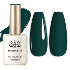 Born Pretty Dark Green Gel Nail Polish Forest Green Color Gel Polish Nail Art De