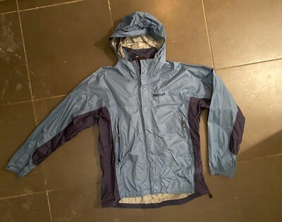 Marmot Precip Womens Small Blue Shell Full Zip Hooded