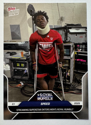 IShowSpeed RARE Topps Now WWE #15SSP Speed Royal Rumble Super Short ...