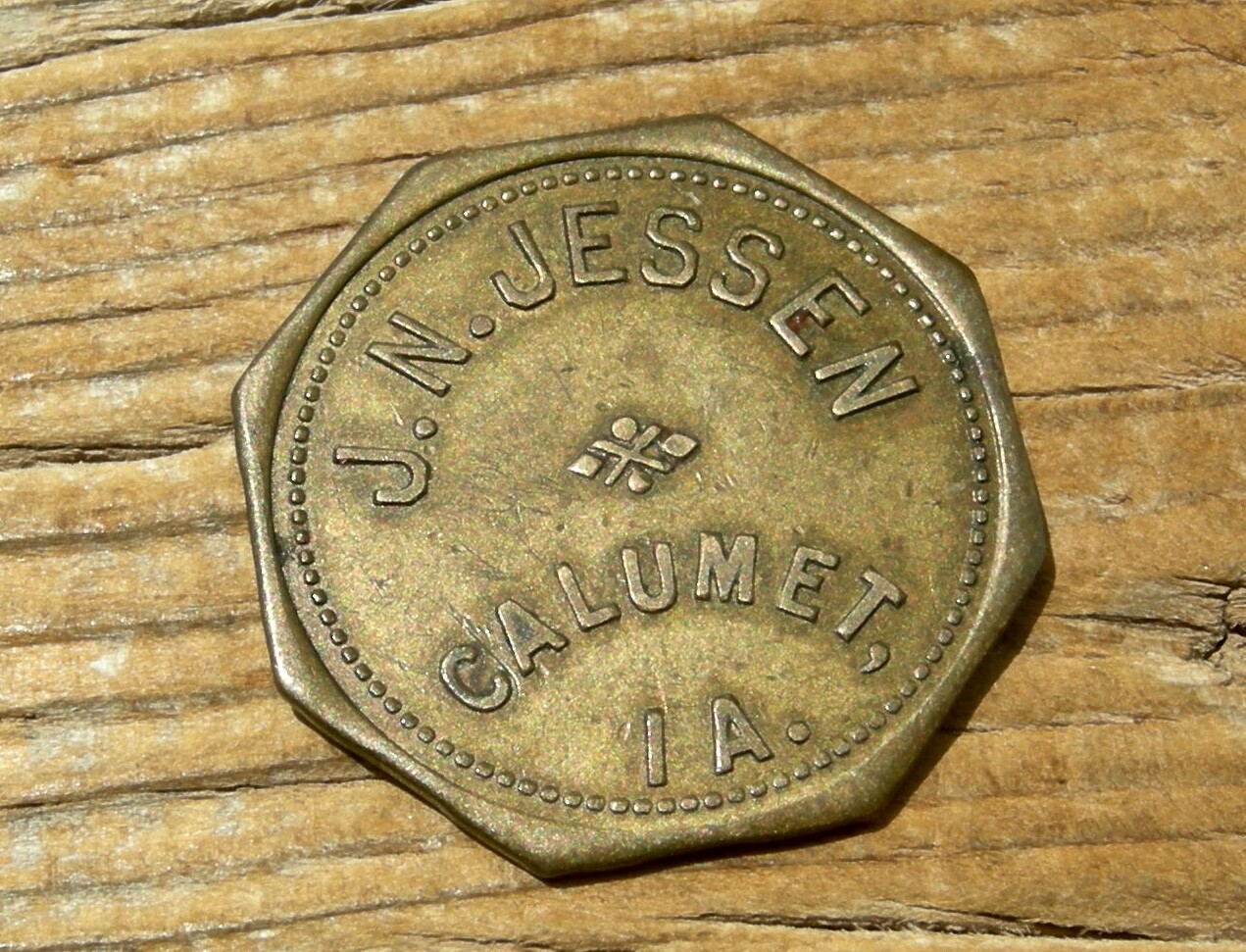 ca 1900s CALUMET IOWA (tiny RR O'Brien Co nr CHEROKEE IA) "JN JESSEN