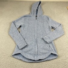 Eddie Bauer Hoodie Womens Small Blue Full Zip Logo Outdoor Casual Sweater