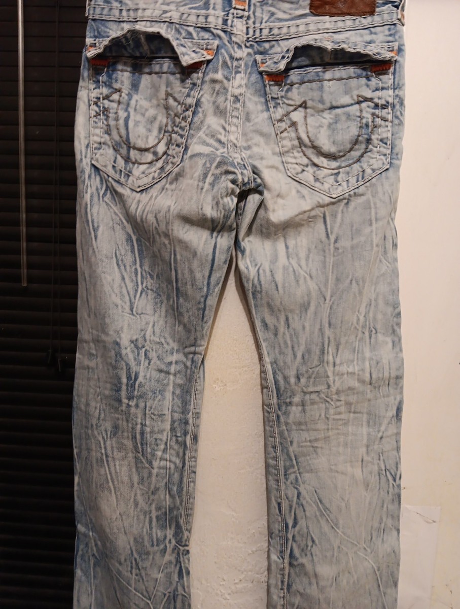 True Religion Jeans Mens 30x34 Ricky Super T Acid Wash Flap True Religion Jeans Mens 30x34 Ricky Super T Acid Wash Flap