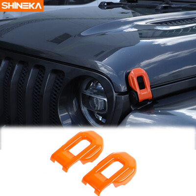 2x Orange Car Front Engine Hood Cover Lock Buckle Trim for Jeep