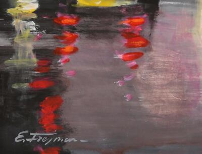 Erik Freyman, Fifth Ave, Acrylic on board, signed lower left | eBay