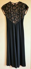Women's- Beautiful Long Dress - Black & Beige Color  - Size Small 