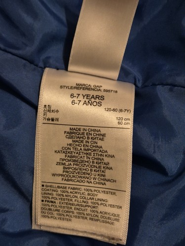 Gap Kids Boys Navy Gilet / Body Warmer Jacket (6-7Y) - Picture 8 of 11