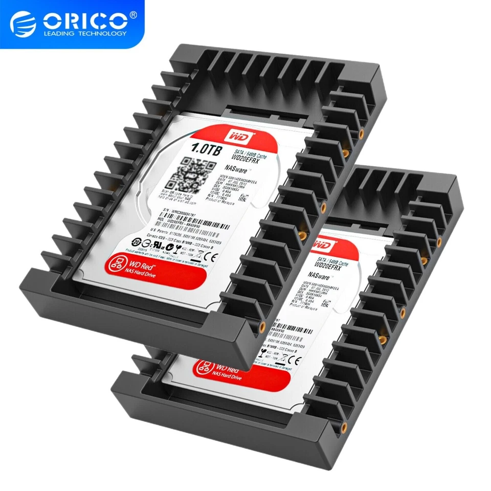 ORICO 1-5PACK SSD SATA Mounting Bracket 2.5 to 3.5 Hard Drive Adapter Caddy Tray - Image 3 of 4