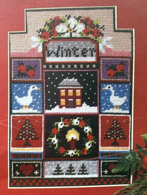WINTERSAISON SAISONAL verschiedene Kreuzstichkarten Multiple Choice Dropdown Menü