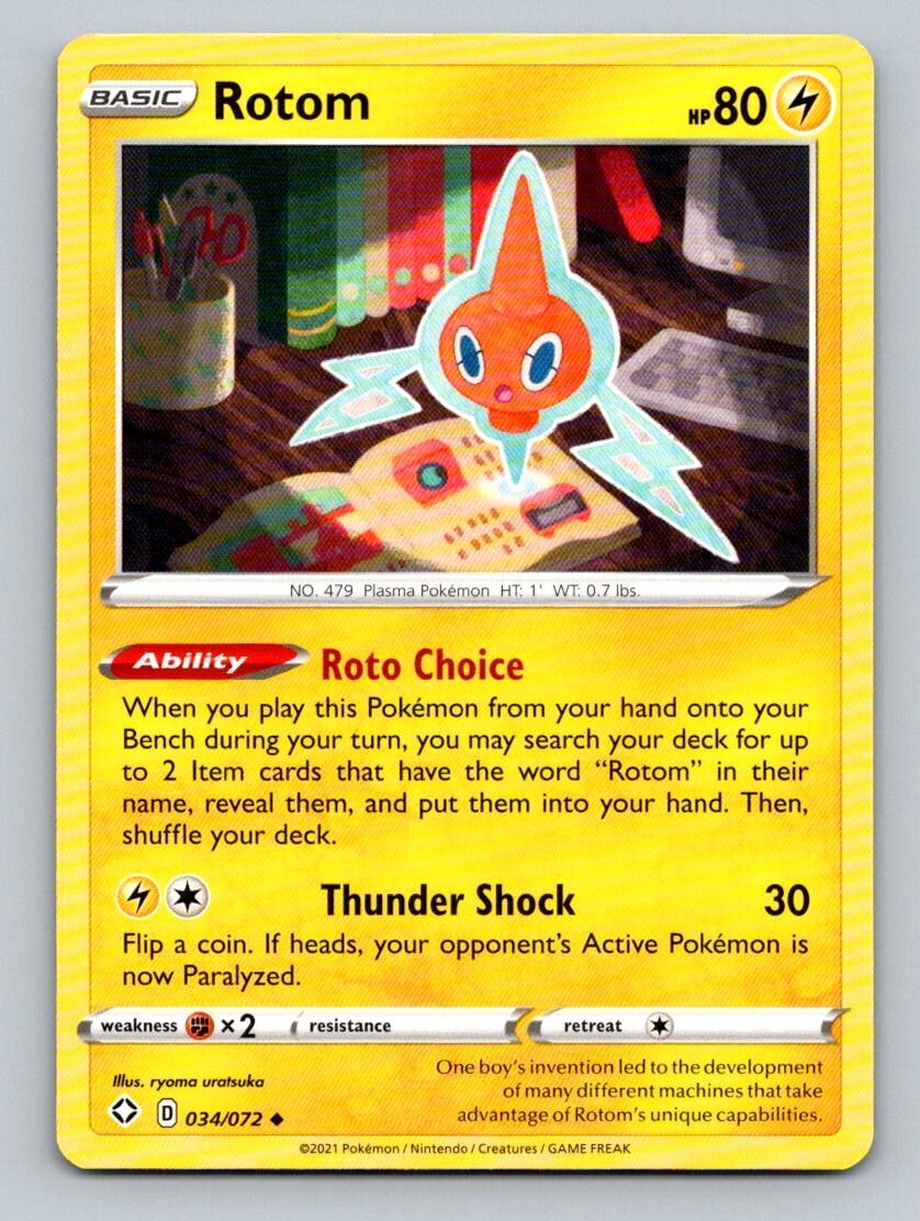 2021 Pokemon Card Shining Fates Rotom 34/72