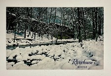 1970s Riverhouse Motor Lodge Gatlinburg TN Crocket Mountain Vintage Postcard