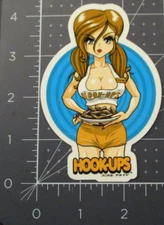 HOOK-UPS Skate STICKER Hoot Wings Girl skateboards helmets decal hentai Q