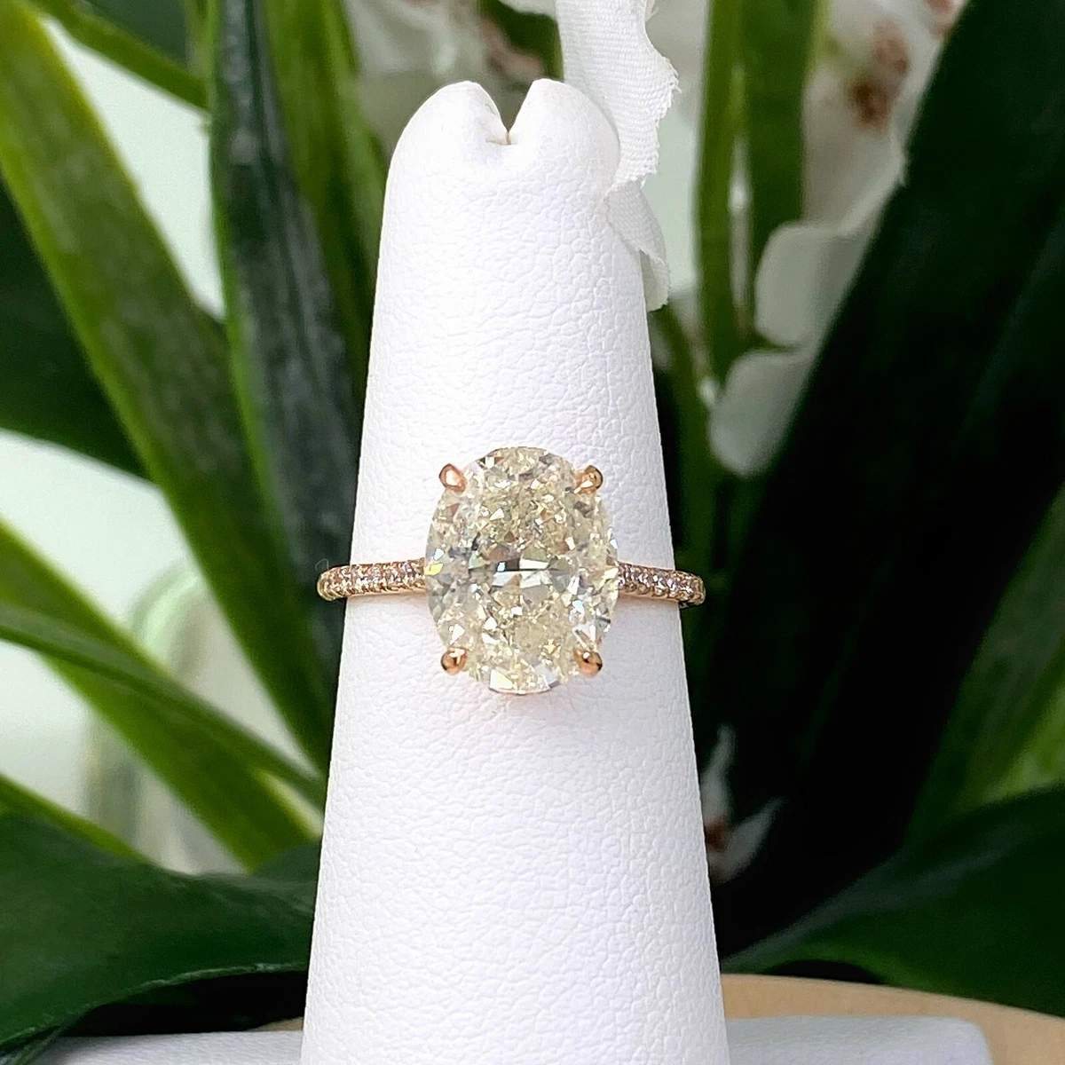 Oval Morganite Solitaire Engagement Ring 14k Rose Gold - The Ava 10x8mm