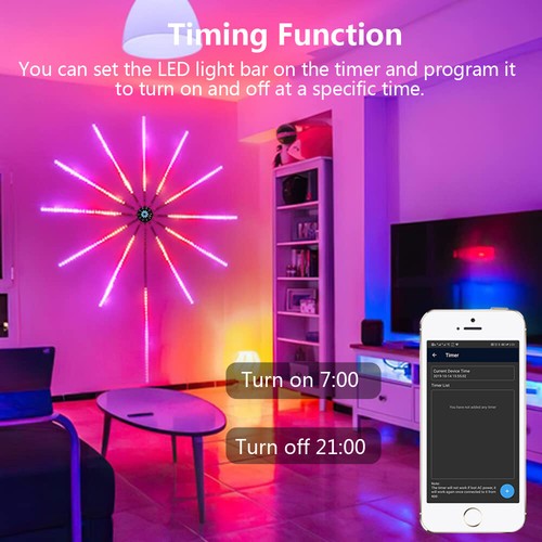 Musiksteuerung Bluetooth APP RGBIC LED Feuerwerk Strip Streifen USB Lichterkette - Bild 6 von 12