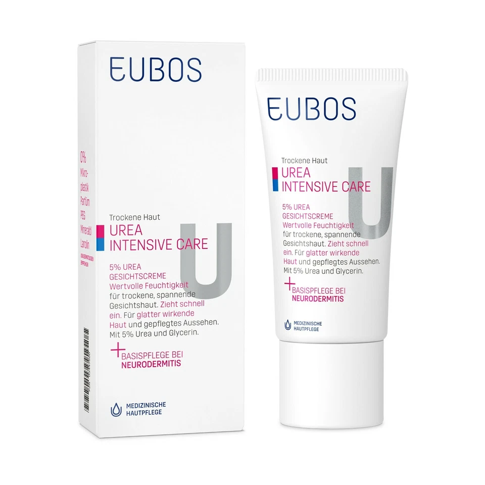 Eubos Urea Intensive Care 5% Urea Gesichtscreme 50ml ,PZN 03447500