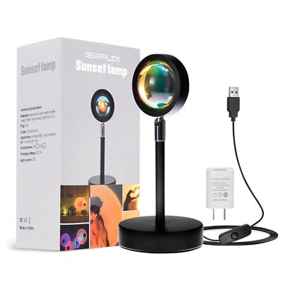 GEARPLEX Sunset Lamp Projector for Home Décor  Christmas Party Ambient LED Light