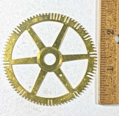 Antique Clock Movement Count Wheel  (64.41mm Dia, 8.34mm Inner Dia) (KD217)