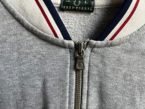 FRED PERRY SWEATSHIRT WOMEN WOMAN GREY GREY FP-202 - Picture 5 of 8