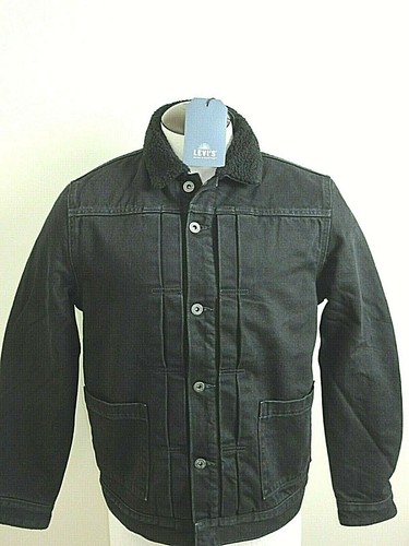 Sherpa lined Trucker Jacket Black 