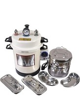 Autoclave Sterilisateur Électrique Avec Minuteur & 8x8 Sterilizer Dressing Drum