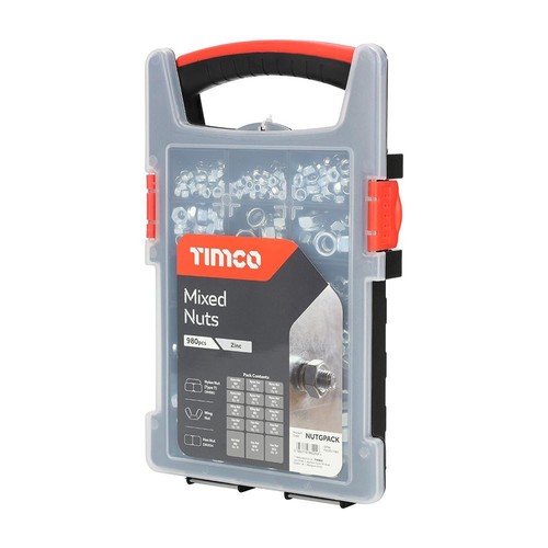Timco - Mixed Nuts Grab Pack - Zinc (Size 980pcs - 980 Pieces) - Picture 2 of 3