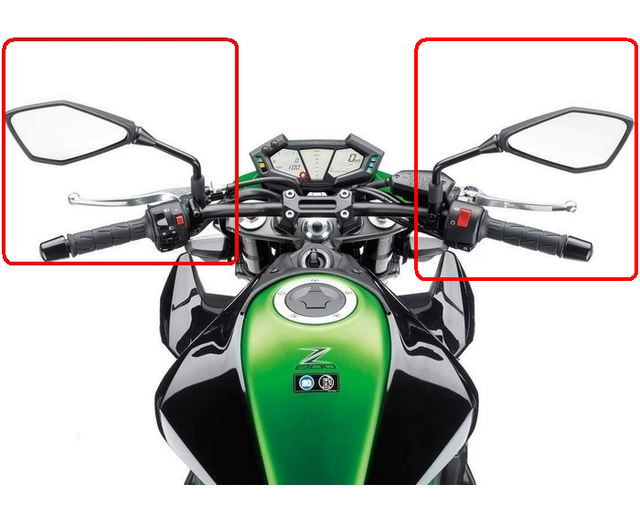 Rearview Side Mirror For Kawasaki Versys KLE650 KLZ1100 ZRX400 ZRX1100