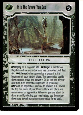 STAR WARS CCG DAGOBAH BLACK BORDER LIGHT SIDE IT IS THE FUTURE YOU SEE lp