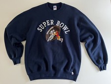 VTG Russell Athletic NFL Football Super Bowl Embroidered Sweatshirt Crew NFL XL