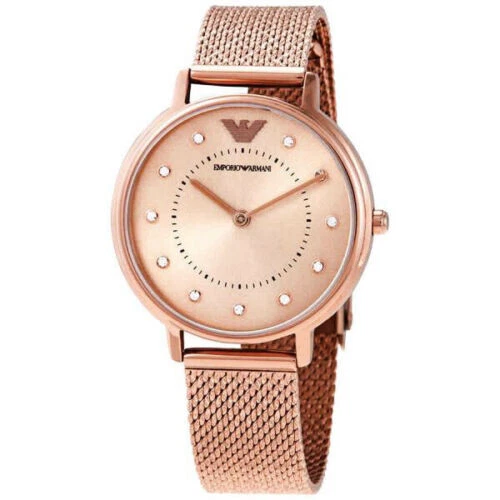 NEW EMPORIO ARMANI AR11129 ROSE GOLD TONE MESH STRAP KAPPA WATCH