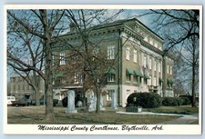 Blytheville Arkansas AR Postcard Mississippi County Courthouse Exterior 1976