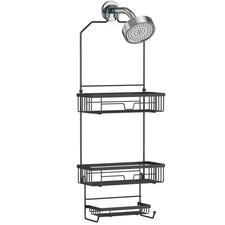 Hanging Over The Shower Head Caddy Black