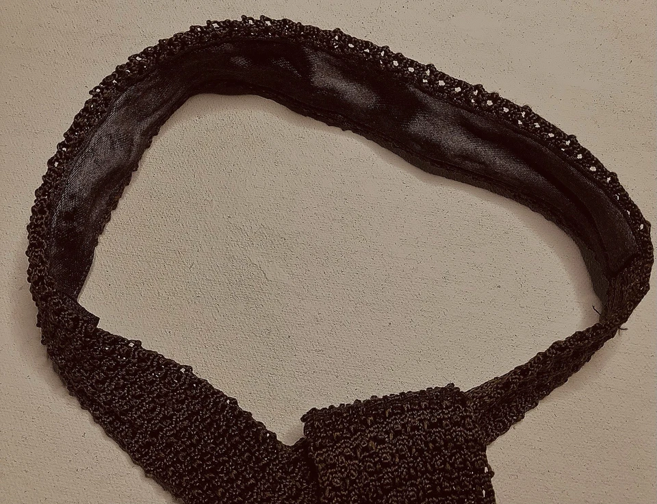 Corbata Hombre 100% Seda Tejida Punta Cuadrada Estrecha Retro Mod Nueva Ola James Bond Foto 4 de 4