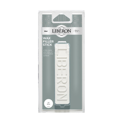 Liberon Wax Filler Stick White 50g   Quick & Easy Wood Repair