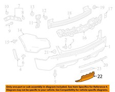 GM OEM 17-23 XT5 Rear Bumper Bumper Components-Filler Cover 84053006