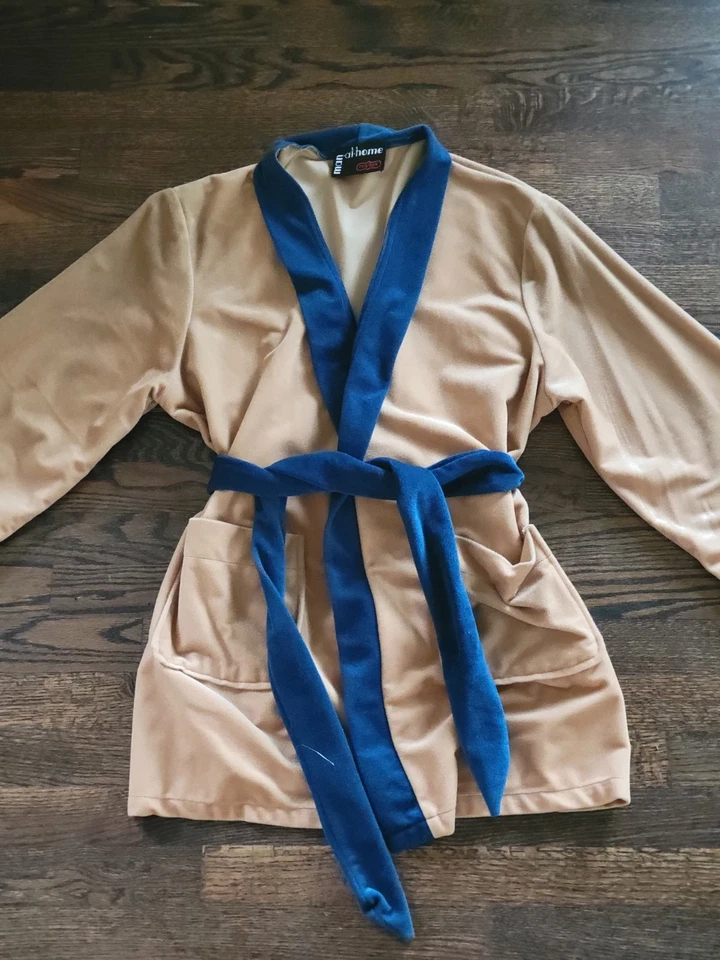 Conjunto de bata y pantalones de salón chaqueta para fumar vintage MCM para hombre ROYTEX hombre en casa - M Foto 2 de 4