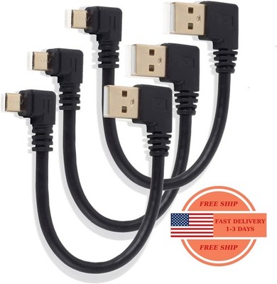 Cable USB a micro USB de 6 pulgadas, ángulo recto corto, de 90 grados conectores