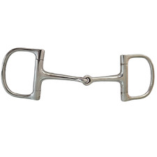 Partrade Metalab D Ring Snaffle Western Horse Bit 5" mouth