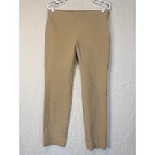 Vintage Lauren Ralph Lauren Khakis Pants Women Sz 8 Beige Straight Leg Side Zip