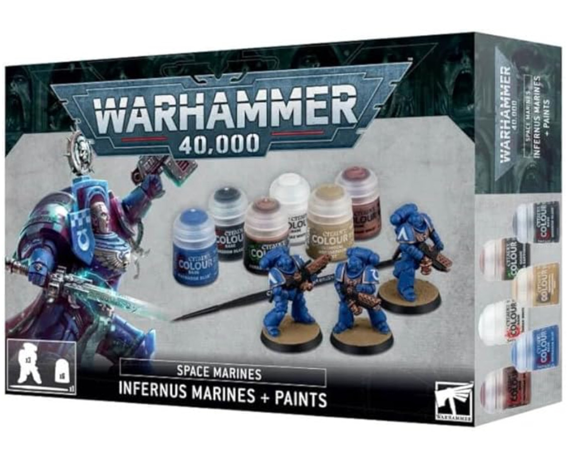 Warhammer 40,000 Space Marines: Infernus Marines + Paints Starter Set