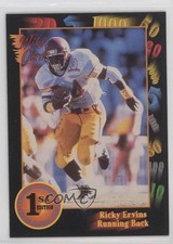 1991 Wild Card Draft Ricky Ervins #37 Rookie RC 1z4. rookie card picture