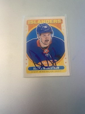 Oliver Wahlstrom signed hockey card autographed nhl auto New york islanders