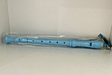 Neue hellblaue Blockfl&ouml;te Kunststoff L&auml;nge ca. 30 cm Fl&ouml;te