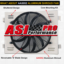 Aluminum Radiator Shroud&Fan&Relay For Chevrolet Bel-Air Nomad V8 1955-1957 ASI