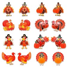 12/16 Pairs Fall Earrings for Women, Thanksgiving Earrings Set Harvest Pumpkin T