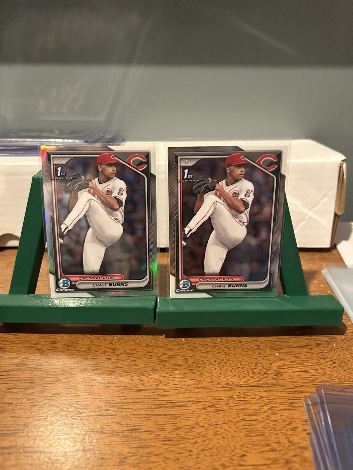Chase Burns: 2024 1st Bowman Chrome Refractor & Base #BDC-55